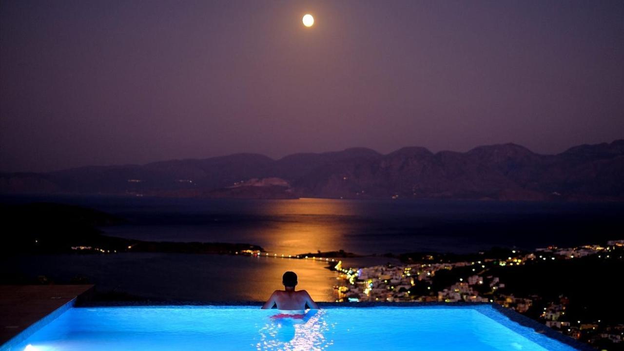 Villa Estée, luxury villa with private infinity pool&jacuzzi Elounda Exterior foto