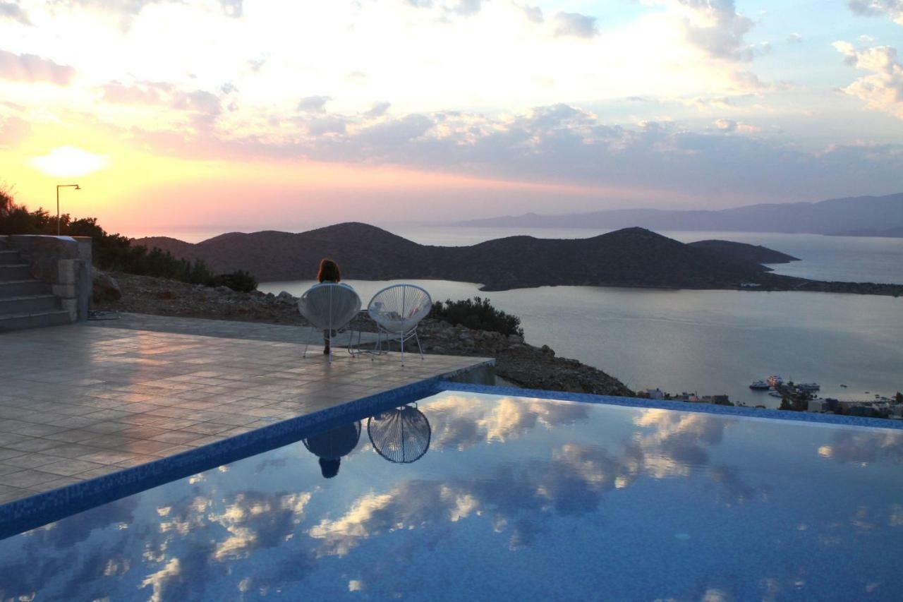 Villa Estée, luxury villa with private infinity pool&jacuzzi Elounda Exterior foto